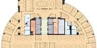 Typical floorplan in building Warsaw Trade Tower