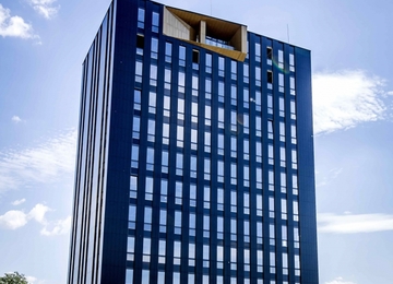 An office block in place of the abandoned high rise