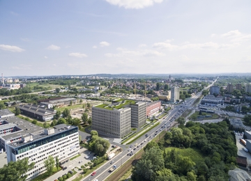 A topping-out ceremony has been held on one of Cracow’s largest office buildings