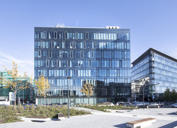 Mokotów with Ocean Plaza on Abramowski Street in 2017