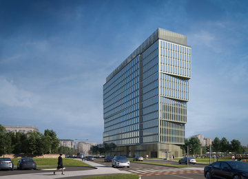 Warsaw's P180 office building in platinum