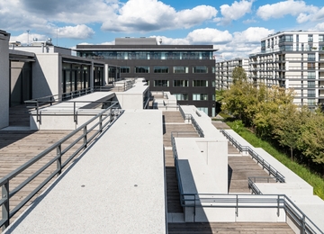P4 complex with the award of the President of the Capital City of Warsaw