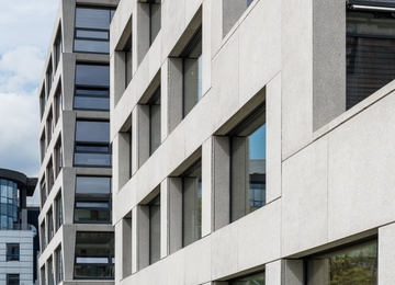 P4 complex with the award of the President of the Capital City of Warsaw