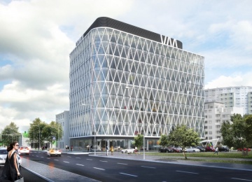 Villa Metro office building by Wilanowska metro station