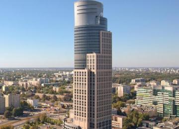 Warsaw Trade Tower with the BREEAM certificate