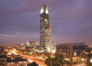 Warsaw Trade Tower with the BREEAM certificate