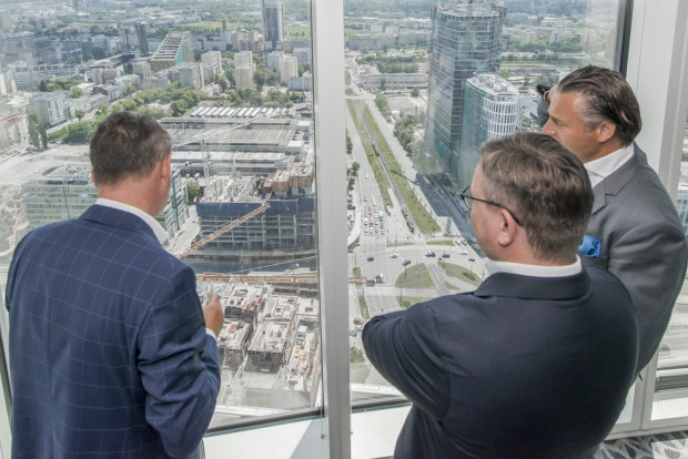From the left - Jarosław Parkot (Warta), Grzegorz Bielec (Warta), Jeroen van der Toolen (Ghelamco)